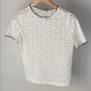 Zara White lacey shirt